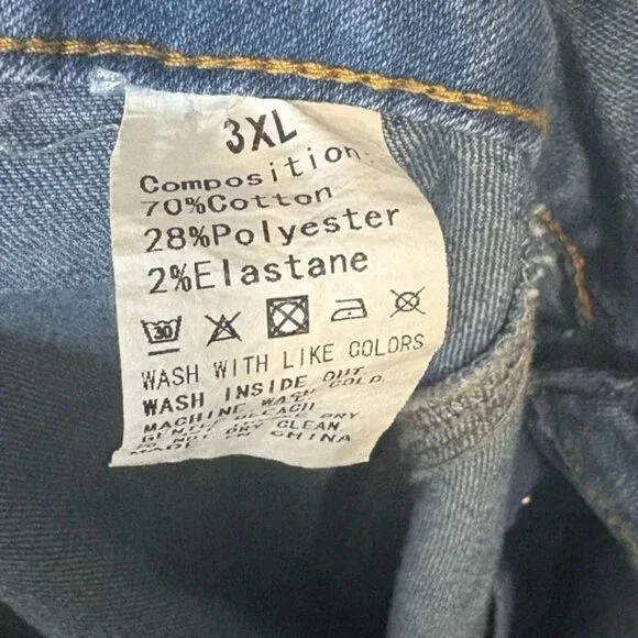 Denim Midi Skirt plus size 3XL Button-Front Women's Skirt - Picture 4 of 6